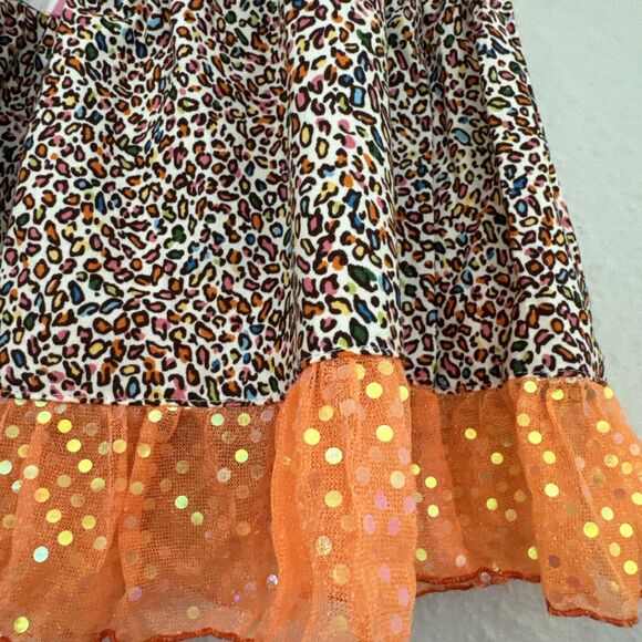 Rainbow baby Dress Mix Print Ruffle Casual Short Sleeve toddler size 2T - Picture 3 of 9